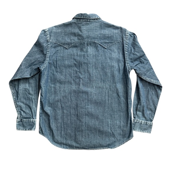 GAP Men's Denim Shirt Pearl Snap Buttons - Picture 6 of 10